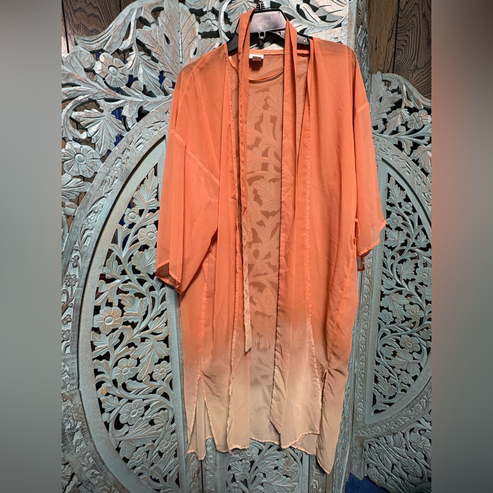 Sonoma Orange Kimono Cardigan